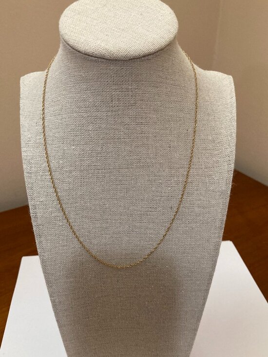 Unbranded Jewelry - 14K Yellow Gold Rope Chain Necklace 18" 1mm